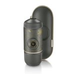 WACACO Nanopresso taşınabilir espresso makinesi, Nanopresso S kılıflı, Minipresso yükseltmeli versiyon, seyahat kahve makinesi, manuel işletme (Dark Soul Grey)