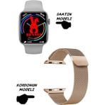 Wacht 8 Pro Akıllı Saat Nfc Özellikli Bt Konuşma Özellikli Akıllı Saat Demir Kordon - 45 mm - Gold