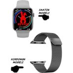 Wacht 8 Pro Akıllı Saat Nfc Özellikli Bt Konuşma Özellikli Akıllı Saat Demir Kordon - 45 mm - Gümüş