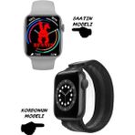 Wacht 8 Pro Akıllı Saat Nfc Özellikli Bt Konuşma Özellikli Akıllı Saat Demir Kordon - 45 mm - Siyah-Gri