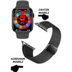 Wacht 8 Pro Akıllı Saat Nfc Özellikli Bt Konuşma Özellikli Akıllı Saat Demir Kordon - 45 mm - Siyah