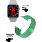 Wacht 8 Pro Akıllı Saat Nfc Özellikli Bt Konuşma Özellikli Akıllı Saat Demir Kordon - 45 mm - Yeşil