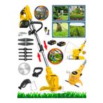 Wacker Germany 20 AH 2 Akülü Çim Çalı Ot Biçme Tırpanı Teleskopik Uzatmalı WRT Seri 3800 VF