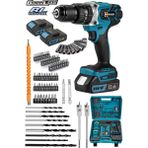 Wacker Germany Darbeli 013 Yeni Akıllı Sistem Kömürsüz Motor 258 VF Çift Akülü Vidalama 90 Parça Matkap