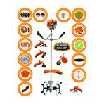Wacker Pro Alman 11 In 1 F1 Sitil Seri 20 Hp Yan Tipi Benzinli Ot Çalı Tırpanı Toprak Eşeleme Akrobat Çapalama