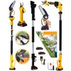 Wacker Pro Alman 3Lü Set Yellow 2400 Wf 25 Ah 2 Akülü Dal Budama +Bağ Makası + 2.7 Metre Teleskopik Uzatma Hediyeli