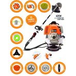 Wacker Pro German Tx-462 Max Seri Sırt Tipi Benzinli Ot Çalı Çim Biçme Tırpanı+ 11 Pcs Full Set Hali Yıkamalı