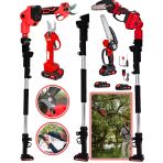 Wacker Pro Germany 3Lü Set Red 2400 Wf 25 Ah 2 Akülü Dal Budama + Bağ Makası + 2.7 Metre Teleskopik Uzatma Hediye