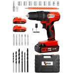 Wacker Pro Germany Red Prety 58 V 12 Ah Darbeli Çelik Şanzuman Çift Akülü Şarjlı Matkap Vidalama+Tamir Set