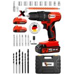 Wacker Pro Germany Starwalt Red Prof 328 VF 20 Ah Çelik Şanzuman Çift Akülü Şarjlı Vidalama Matkap+Tamir Seti