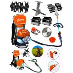 Wacker Pro Germany V8 Motor Arazi Seti 20 Hp Sırt Tırpan + Toprak Eşeleme + Akrobat Çapa Aparatı