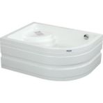 Waco Oturmalı Mini Yarı Oval Küvet 120x90, H43 (Gövde + Metal Ayak + Ön Panel)
