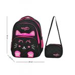 Waddell 5011 Kapitone Kedi Desenli İlkokul Sırt ve Beslenme Çantası