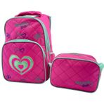 Waddell Bag Pembe Kalp Okul Sirt Cantasi - Waddell Kiz Okul Canta Seti