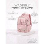 Waddell Ithal Lüx Ortopedik Sırtlı 26909 Pembe Ilkokul Ortaokul Çantası Cüzdan Hediyeli Aksesuarlı - Sırt Çantası - 42x20x30
