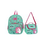 Waddell Kids Little Horse Desenli Lisanslı Kombin Anaokul Kreş Sırt Çantası ve Termal Beslenme Çantası, Turkuaz, Kız Çocuk
