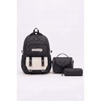 Waddell Lisanslı Twill Kumaş Niss Model Siyah Okul Sırt Çantası,termal Beslenme Çantası ve Kalemlik - 42x20x30