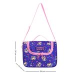 Waddell RoyalGlow Lisanslı Waddell Mor Kedi Desenli Termal Beslenme Çantası
