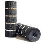 WADEKING WHW Bisiklet Mandalları 10,9 cm Uzunluk, 14 mm Akslar için Uygun, Serbest Stil BMX Bisikletler için Uygun, Dayanıklı ve Şık Kaymaz (Siyah 1)