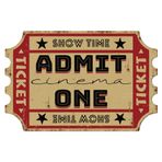 WADORN Vintage metal sac levhalar, 38 x 25 cm komik sinema kartları dekorasyon retro levha "Admit One Movie Ticket" demir tablo duvar sanatı dekoratif poster ev, kahve kulübü, bar, bar için
