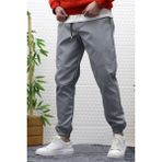 Wafrazon Erkek Jagger Pantolon Paraşüt Kumaş Su ve Rüzgar Geçirmez Parçalı Model - 2XL - Gri