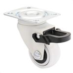 Wagner Design - 3C - Döner tekerlek/aparat rulosu/mobilya tekerleği - beyaz, yumuşak yüzey, çap 25 mm, toplam sabitleyici, taşıma kapasitesi 12 kg - 01232601