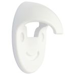 WAGNER Duvar kapı stoperi / kapı sabitleyici KANCA - Ø 60 x 30 mm, yüksek kaliteli plastikten, kapı mandalı için entegre tutma fonksiyonu, beyaz, vidalamak için montaj malzemesi dahil - 15508511