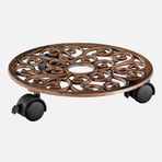Wagner Metal 29 cm Ferforje Tekerlekli Saksı Altlığı