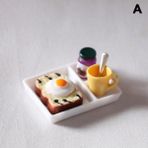 Waige 5 Adet/takım Dollhouse Ekmek Reçeli Yemek Tabağı Bardak Kaşık Mutfak Aksesuarları (Yurt Dışından) - Çocuk Oyun