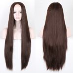 Waige Avrupa ve Amerikan Sıcak Mekanizması Kimyasal Elyaf Yüksek Sıcaklık Fiber Peruk Kafa Kapağı Orta Uzun Düz Saç Düz Perukhairstyle (Yurt Dışından) - Saç Bakım