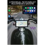 Wair Teknoloji 6.0 Dokunmatik Motosiklet Navigasyon Ünitesi Carplay Android Auto Uyumlu Dual Bt Gps Ekran