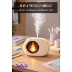 Wair Teknoloji LED Alev Efektli Masaüstü Hava Nemlendirici 400 Ml, Gece Lambalı, USB - Yeşil
