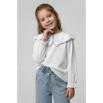 Waka Waka Kids Store Kalp Nakışlı Bebek Yaka Kız Çocuk Bluz - Çok Renkli