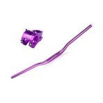 Wake Alüminyum Mor 31.8 780mm Riser Mtb Gidonu + Gidon Boğazı Seti Mor