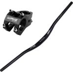 Wake Alüminyum Siyah 31.8 780MM Riser Mtb Gidonu + Gidon Boğazı Seti