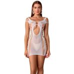 Walang Kadın iç çamaşırı seksi balık ağı bodysuit gece elbisesi Bodycon tarzı seksi iç çamaşırı şeffaf kimyasal parti kulüp kıyafeti streç kıyafet Babydoll elbise, Beyaz, XS-XXL