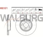 WALBURG-WBD1071 - Fren Dıskı On Havalı 5 Bjn 281,5×23×64,2×47,2 Honda Cıvıc Vııı 1.4 - 1.8 - 2005-2012/ Cıvıc Vıı 1.6i - 1.8 I-Vtec - 2.0 I-Vtec 2000- - Siyah