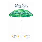 Waldern Garden 8 Telli Yüksek Kaliteli Eğilebilir Güneş Geçirmez Plaj Şemsiyesi 160Cm - Yeşil Renk