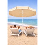 Waldern Garden 8 Telli Yüksek Kaliteli Eğilebilir Güneş Geçirmez Plaj Şemsiyesi 200 CM Bej