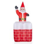 Waldern Premium Collection 152 cm Şişme-Işıklı Noel Baba Yılbaşı Süs Dekorasyon