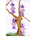 Waldern Premium Collection 4lü Pembe Şeker Süs Yılbaşı Süsü