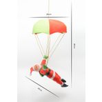 Waldern Premium Parşütlü Noel Baba Yılbaşı Süs 68 cm