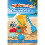 Waldern Toys Kova Suluklu Ve Kalıplı Deniz Plaj Kum Oyuncağı Set (Kırmızı - Sarı)