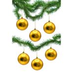 Waldern Yılbaşı Çam Ağacı Süsü Gold 8 Cm Mat 6lı Cici Top