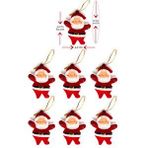 Waldern Yılbaşı Çam Ağacı Süsü Noel Baba 6'lı 6,5cm Kırmızı