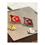 WALDORF TÜRK BAYRAĞI İKİ YAKA ROZETİ