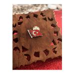 WALDORF Türk bayrağı rozeti taşlı