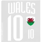 Wales ütüyle yapışan arma numarası 10 transfer ütüleme için 4 adet elbise parçası ütü veya transfer presi tişört triko ütü motifi - BR10 W