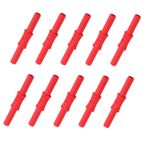 Walfront 10 adet 4mm dişi muz fiş çoğaltıcı nikel kaplama pirinç muz jak konnektörleri hoparlör kablosu (kırmızı)