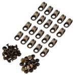 Walfront 20 Set Ayakkabı Dantel Kanca, Perçinli Dantel Bağlantı Parçaları, Alaşım Çizme, Dantel Güvenlik Ayakkabı Bağı Tokaları, Tırmanış Doğa Yürüyüşü Ayakkabısı İş Dış Mekan Dağcılık Çizmesi, Altın, Bronz, Gri İsteğe Bağlı (bronz)
